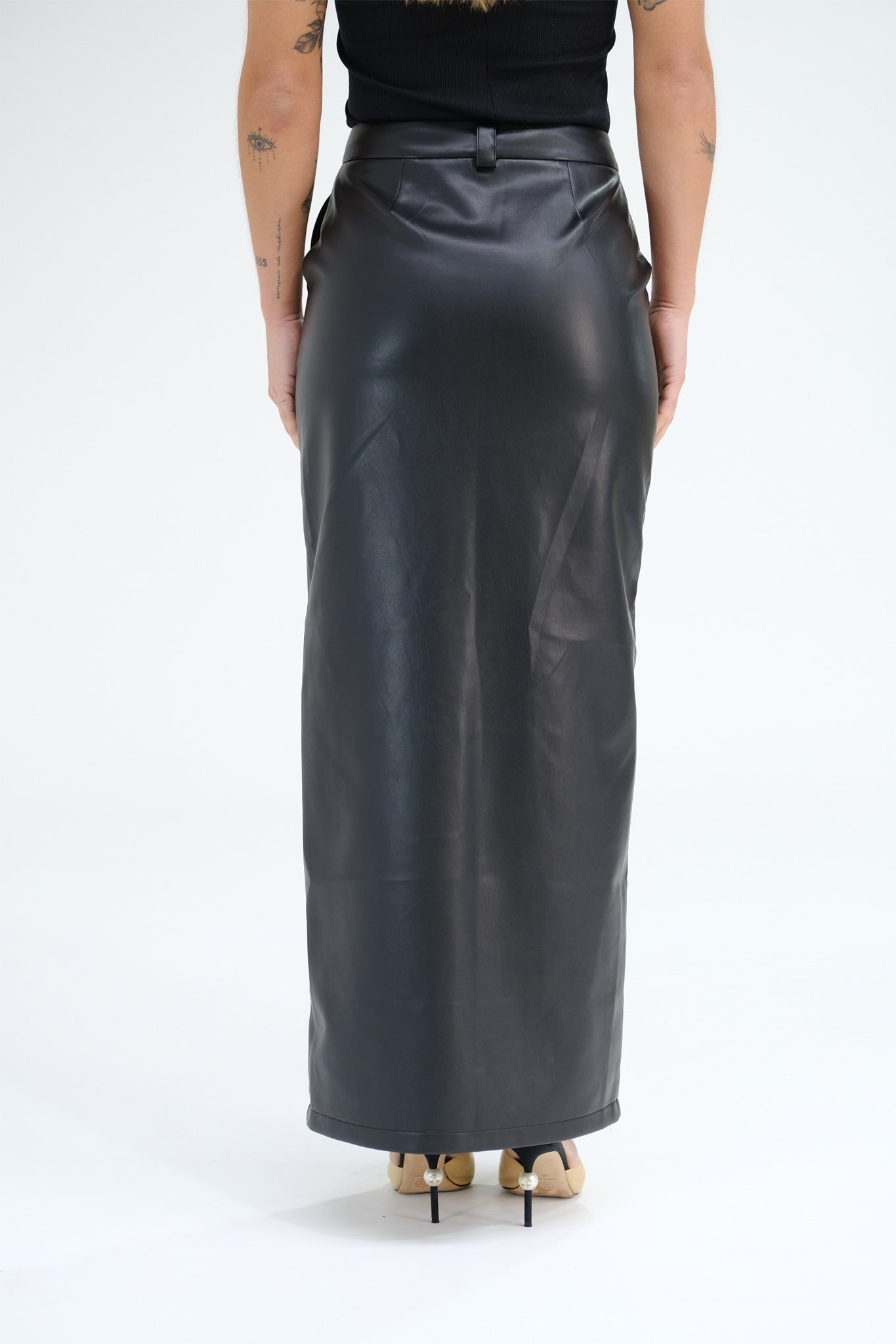 Vegan Leather Maxi Skirt