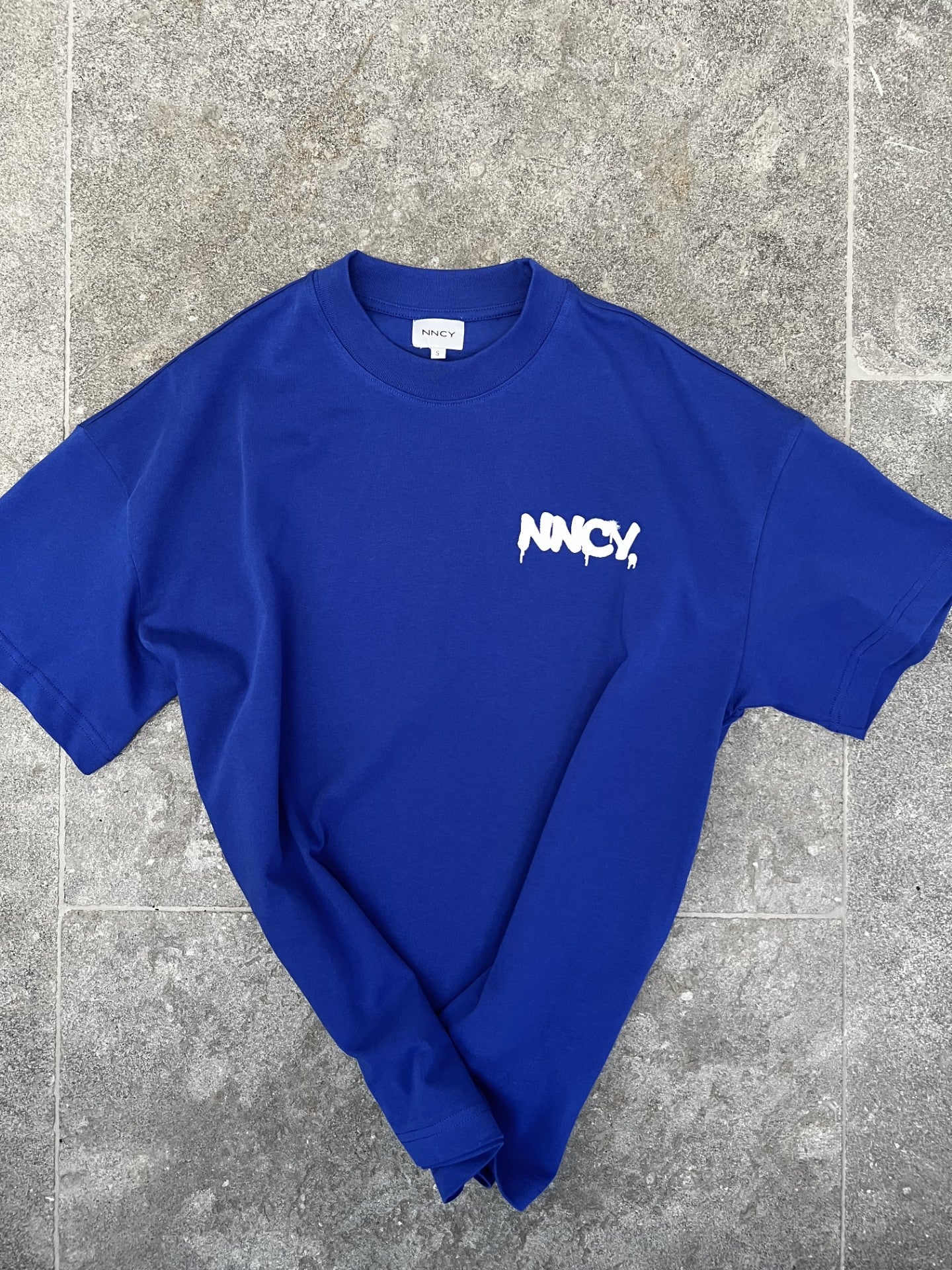 Blue Graffiti Print Tee