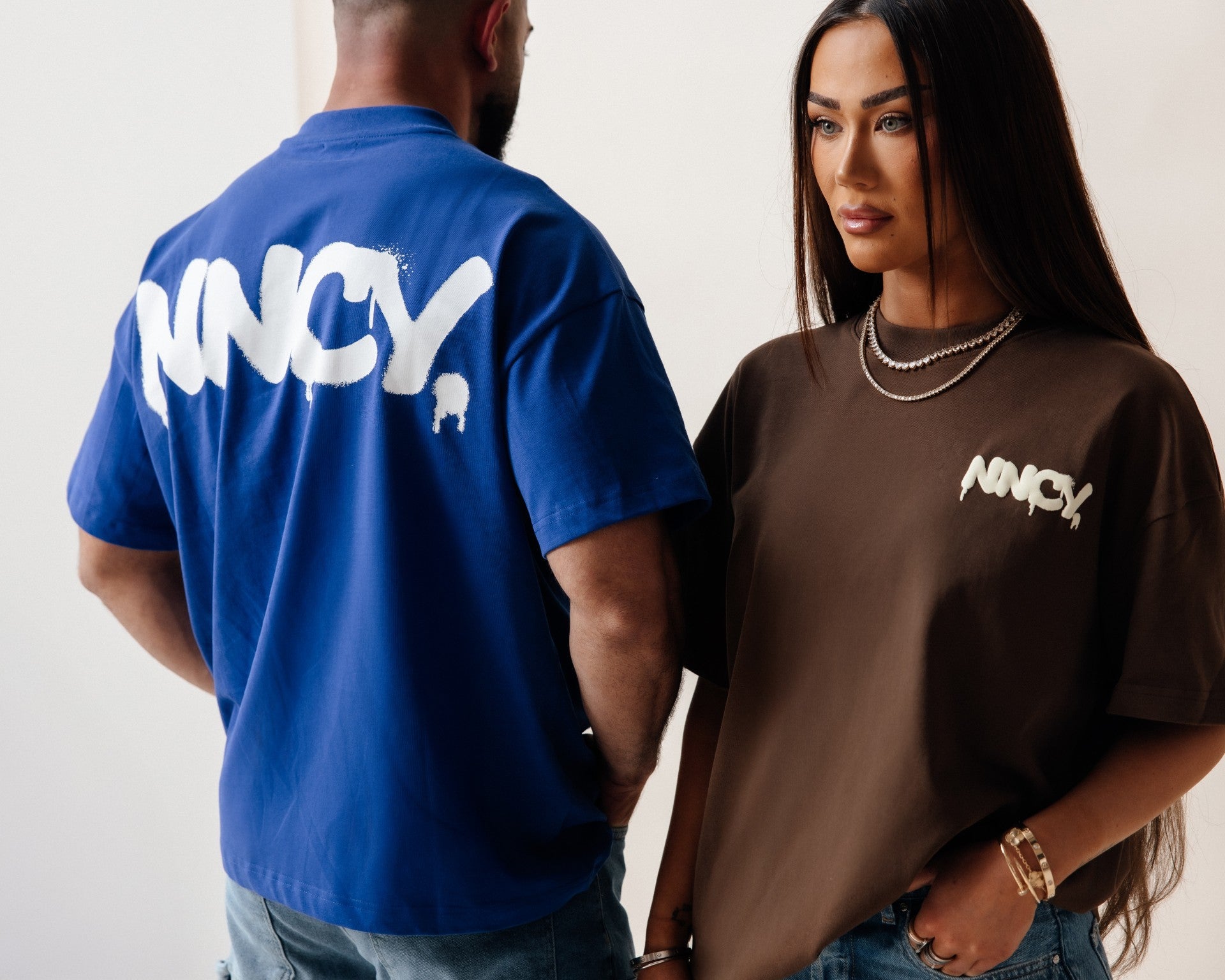 Blue Graffiti Print Tee