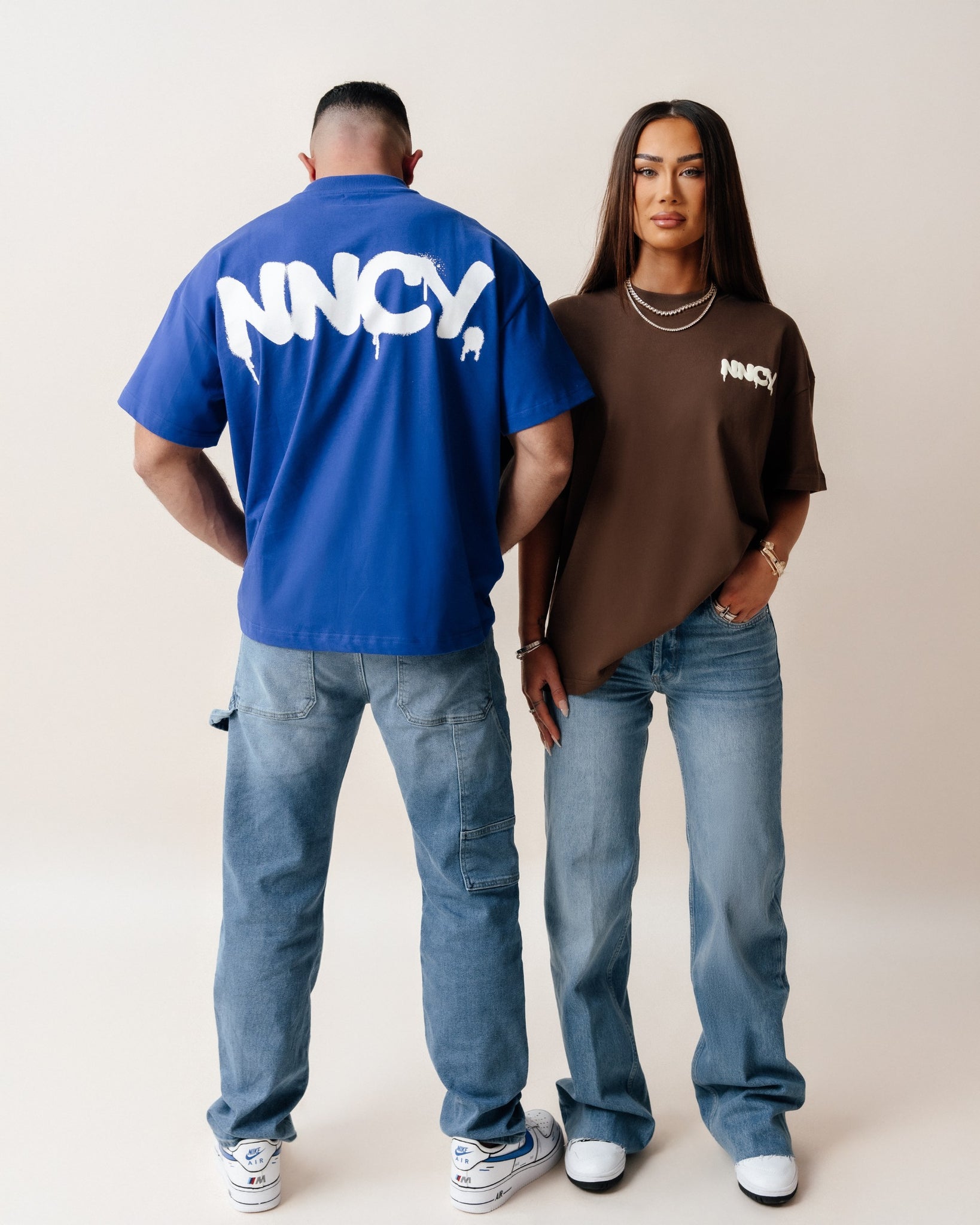 Blue Graffiti Print Tee