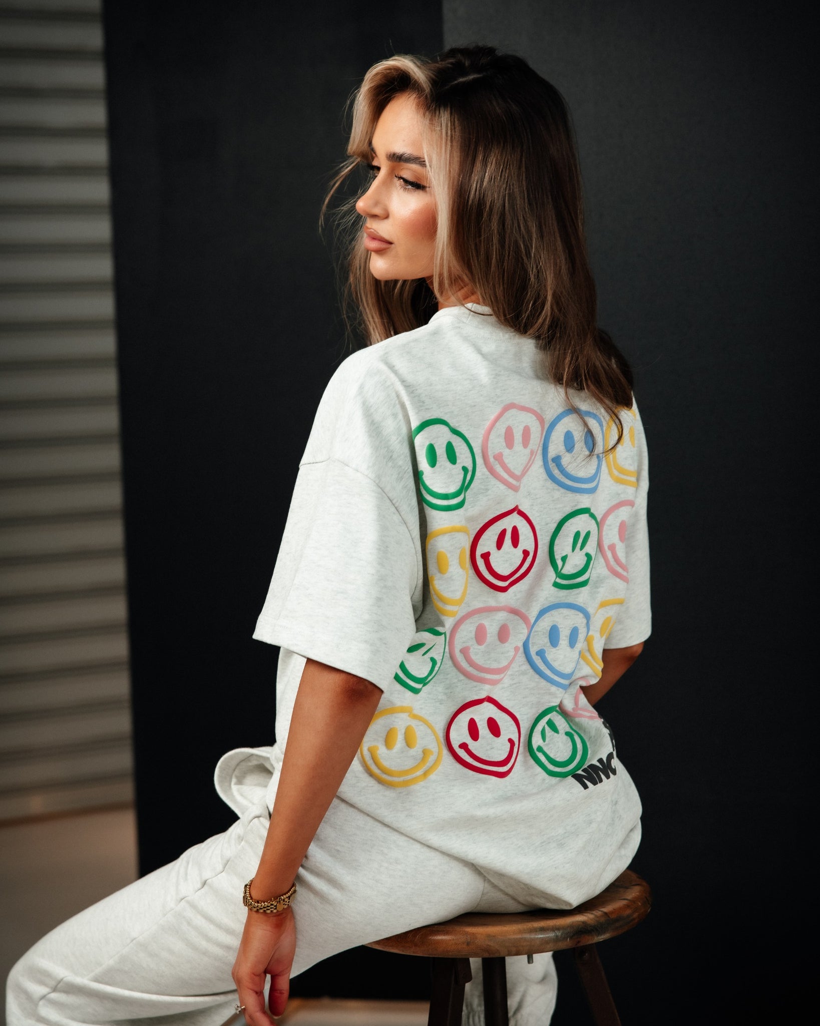 Puff Print Happy Tee