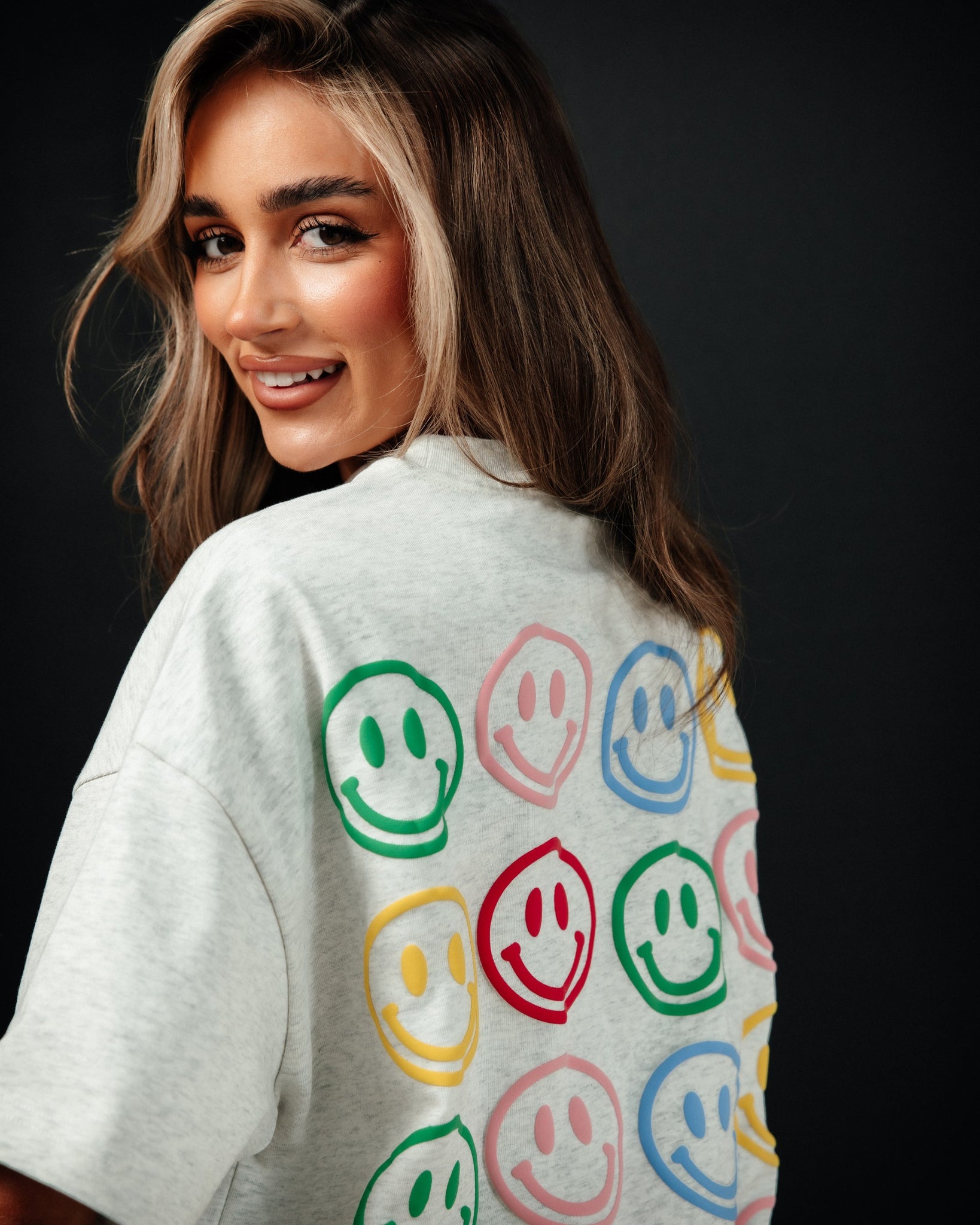 Puff Print Happy Tee